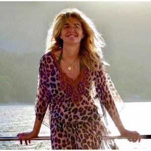 Diane von Furstenberg Sheer Leopard Cover Up Dress